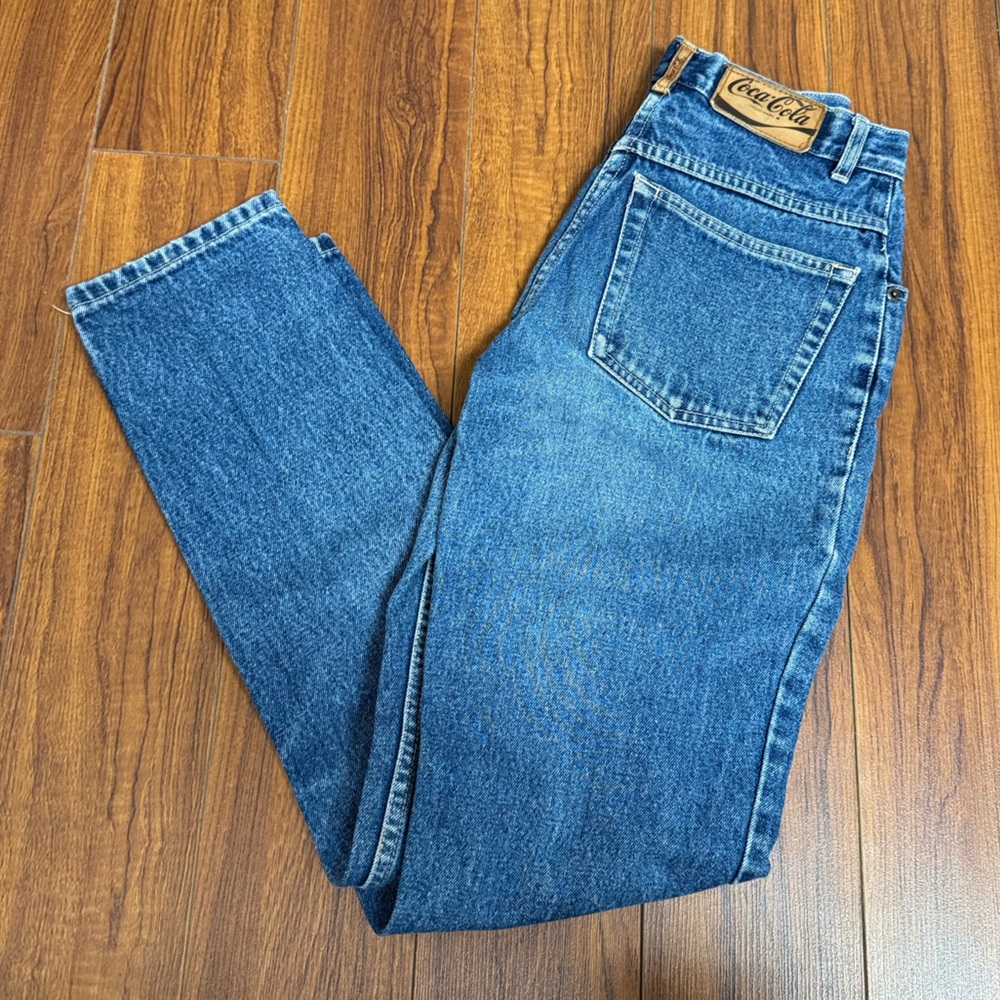Vintage High Rise Coca Cola Blue Jeans size 24-25